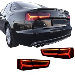 Πισινά Φανάρια Set Για Audi A6 C7 11-15 Led Bar Dynamic Κόκκινο/Crystal Eagle Eyes