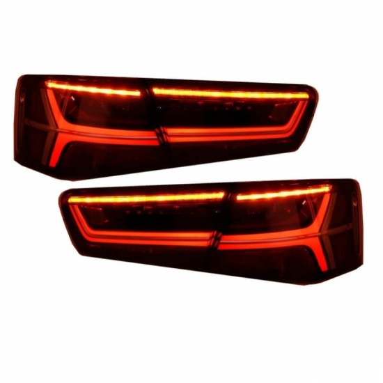 Πισινά Φανάρια Set Για Audi A6 C7 11-15 Led Bar Dynamic Κόκκινο/Crystal Eagle Eyes