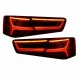 Πισινά Φανάρια Set Για Audi A6 C7 11-15 Led Bar Dynamic Κόκκινο/Crystal Eagle Eyes