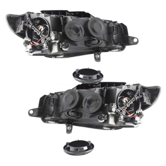 Μπροστινά Φανάρια Set Για Vw Passat CC 08-12 DRL Χρωμίου H7/H7/H7 Με Μοτέρ Depo