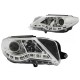 Μπροστινά Φανάρια Set Για Vw Passat CC 08-12 DRL Χρωμίου H7/H7/H7 Με Μοτέρ Depo
