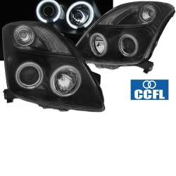 Μπροστινά Φανάρια Set Για Suzuki Swift 05-10 ccfl Angel Eyes Μαύρα H1/H1Sonar Μπροστινά Φανάρια Set Για Suzuki Swift 05-10 ccfl Angel Eyes Μαύρα H1/H1Sonar