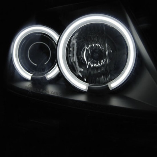 Μπροστινά Φανάρια Set Για Suzuki Swift 05-10 ccfl Angel Eyes Μαύρα H1/H1Sonar