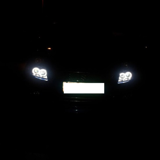 Μπροστινά Φανάρια Set Για Suzuki Swift 05-10 ccfl Angel Eyes Μαύρα H1/H1Sonar