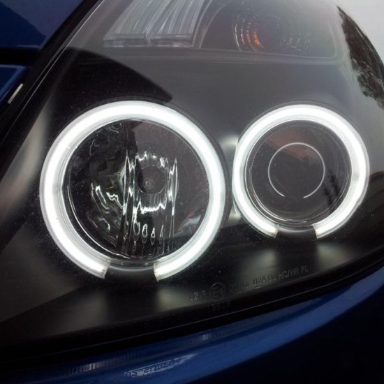 Μπροστινά Φανάρια Set Για Suzuki Swift 05-10 ccfl Angel Eyes Μαύρα H1/H1Sonar