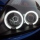 Μπροστινά Φανάρια Set Για Suzuki Swift 05-10 ccfl Angel Eyes Μαύρα H1/H1Sonar