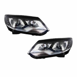 Μπροστινά Φανάρια Set Για Vw Tiguan mk1 11-15 DRL Μαύρα H7/H7 Με Μοτέρ Carner Μπροστινά Φανάρια Set Για Vw Tiguan mk1 11-15 DRL Μαύρα H7/H7 Με Μοτέρ Carner