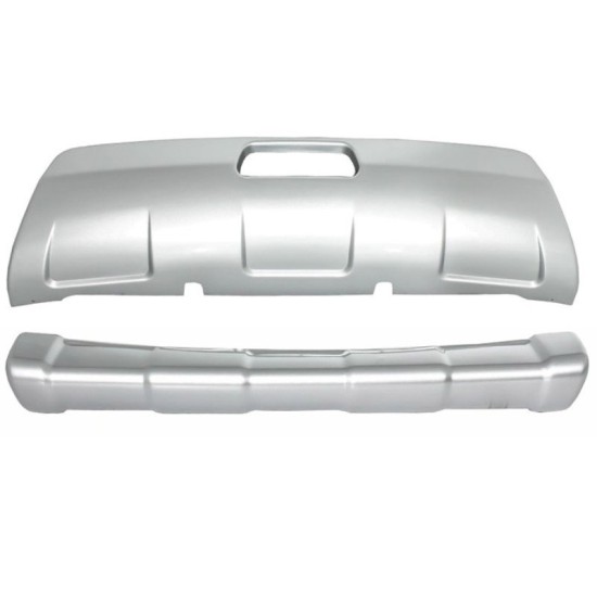 Skid Plates Προφυλακτήρων Off Road Package Για Nissan Qashqai J10 2007-2010 Ασημί 2 Τεμάχια