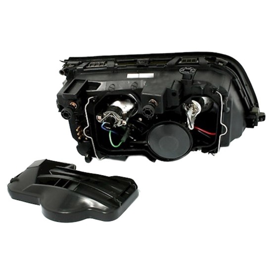 Μπροστινά Φανάρια Set Για Mercedes-Benz C-Class W202 93-01 Projectors Μαύρα H7/H1/H1 Ρύθμιση Αέρος Eagle Eyes