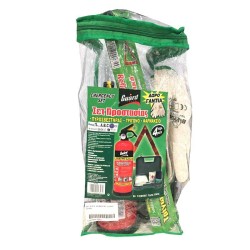 Σετ Ασφαλείας Αυτοκινήτου / Σετ ΚΤΕΟ 4 Τεμάχια Σε Θήκη Με Φερμουάρ Τρίγωνο, Φαρμακείο, Πυροσβεστήρας 1Kg, Γάντια Guard 01906