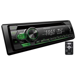 Radio Cd Usb/ Aux Universal 1 Din Pioneer DEH-S121UBG 4x50 Watt Με Αποσπώμενη Πρόσοψη / Πράσινο Φωτισμό & Remote Control