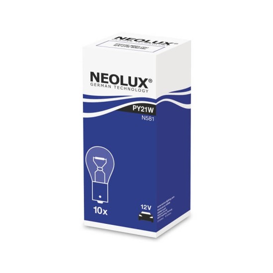 Λάμπα Φλας PY21W BAU15S Πορτοκαλί 12volt 21watt  Neolux By Osram N581 1 Τεμάχιο