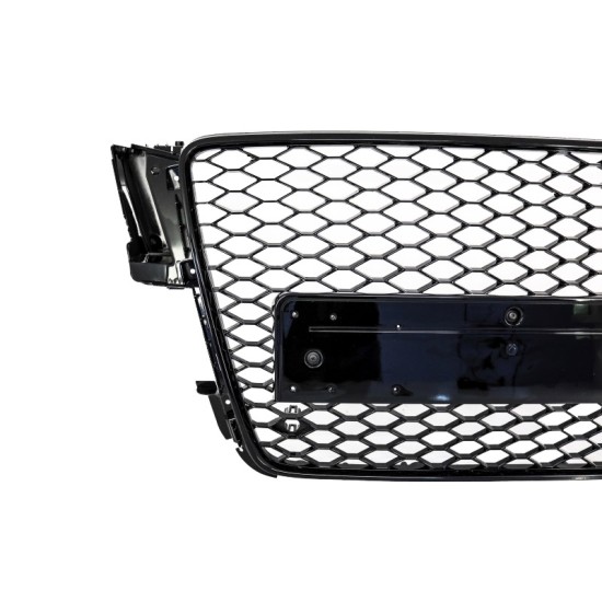 Μάσκα Για Audi A5 8T 07-11 RS5 Look Κυψελωτή Γυαλιστερό Μαύρο 1 Τεμάχιο