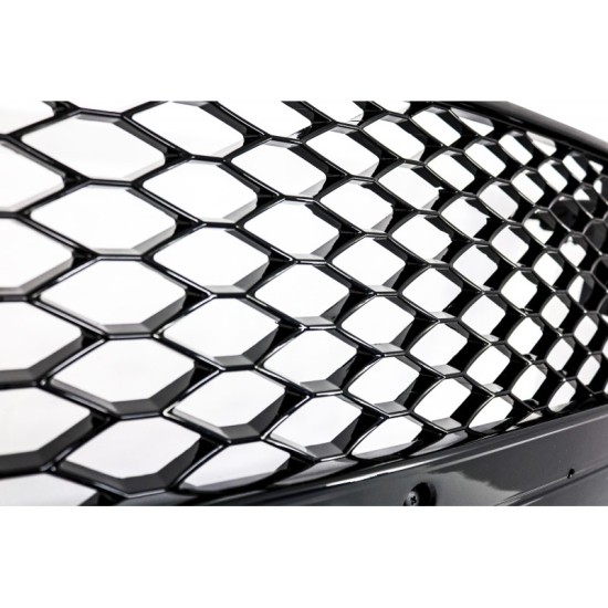 Μάσκα Για Audi A5 8T 07-11 RS5 Look Κυψελωτή Γυαλιστερό Μαύρο 1 Τεμάχιο
