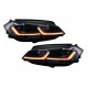 Μπροστινά Φανάρια Set Για Vw Golf 7.5 17-19 Facelift DRL & Dynamic Signal Μαύρα Με Κόκκινη Γραμμή GTI Look H7 Με Μοτέρ Carner