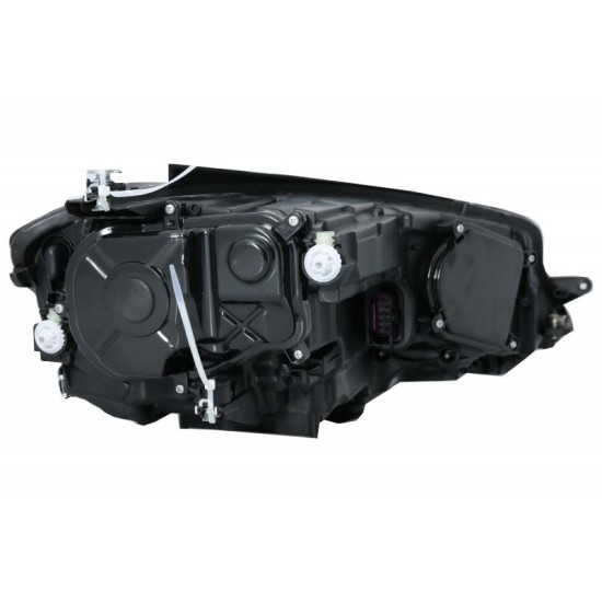Μπροστινά Φανάρια Set Για Vw Golf 7.5 17-19 Facelift DRL & Dynamic Signal Μαύρα Με Κόκκινη Γραμμή GTI Look H7 Με Μοτέρ Carner