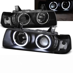 Μπροστινά Φανάρια Set Για Bmw 3 E36 90-99 Sedan / Compact / Touring ccfl Angel Eyes Μαύρα H3/H1 Eagle Eyes Μπροστινά Φανάρια Set Για Bmw 3 E36 90-99 Sedan / Compact / Touring ccfl Angel Eyes Μαύρα H3/H1 Eagle Eyes