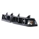 Μπροστινά Φανάρια Set Για Bmw 3 E36 90-99 Sedan / Compact / Touring ccfl Angel Eyes Μαύρα H3/H1 Eagle Eyes