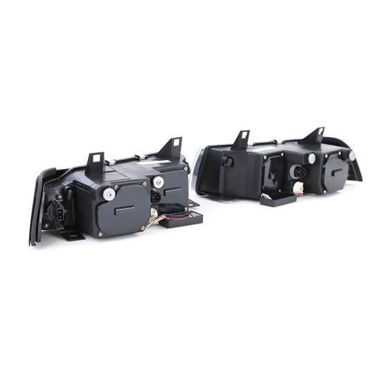 Μπροστινά Φανάρια Set Για Bmw 3 E36 90-99 Sedan / Compact / Touring ccfl Angel Eyes Μαύρα H3/H1 Eagle Eyes