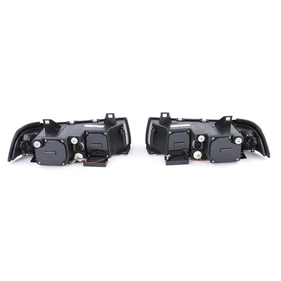 Μπροστινά Φανάρια Set Για Bmw 3 E36 90-99 Sedan / Compact / Touring ccfl Angel Eyes Μαύρα H3/H1 Eagle Eyes