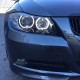 Μπροστινά Φανάρια Set Για Bmw 3 E90 / E91 05-11 Angel Eyes Led Μαύρα H7/H7 Depo
