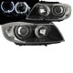 Μπροστινά Φανάρια Set Για Bmw 3 E90 / E91 05-11 Angel Eyes Led Μαύρα H7/H7 Depo