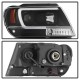 Μπροστινά Φανάρια Set Για Jeep Grand Cherokee 99-05 WJ DRL Tube Lights Μαύρα HB4/H1 Manual Sonar