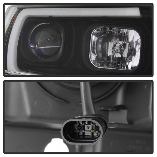 Μπροστινά Φανάρια Set Για Jeep Grand Cherokee 99-05 WJ DRL Tube Lights Μαύρα HB4/H1 Manual Sonar