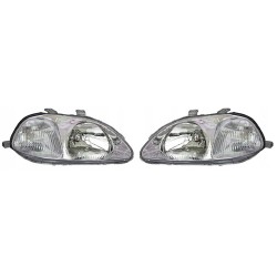 Μπροστινά Φανάρια Set Για Honda Civic 96-99 Chrome Edition H4 TYC Μπροστινά Φανάρια Set Για Honda Civic 96-99 Chrome Edition H4 TYC