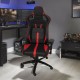Κάθισμα Bucket RS Avalon Gaming Chair Δερματίνη Μαύρο Με Κόκκινες Ραφές Καπιτονέ 1 Τεμάχιο Carner 2046