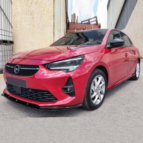Μπροστινό Spoiler Για Opel Corsa F 19+ Μαύρο Γυαλιστερό Από Abs Πλαστικό 1 Τεμάχιο