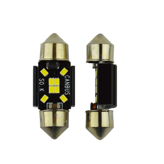 Λάμπες Led Σωληνωτές 31mm 8 Leds 12volt Canbus Λευκό Φως Auto GS 600484 2 Τεμάχια