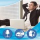 Ανατομικό / Ορθοπεδικό Μαξιλαράκι Μέσης Memory Foam & Gel RK19019 36x33cm μαύρο / μπλε 1 τεμάχιο