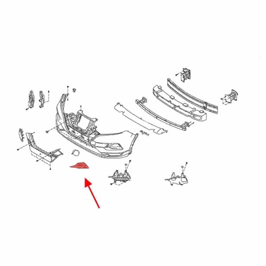Δίχτυ Προφυλακτήρα Εμπρός Πλαινό Για Nissan Qashqai J11 17+ Με PDC Ασημί / Μαύρο Δεξί 1 Τεμάχιο