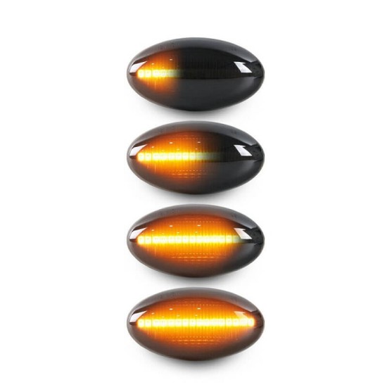 Πλαϊνά Φλας Φτερού Για Mini Cooper R50 / R52 / R53 01-07 Led Dynamic Φιμέ 2 Τεμάχια