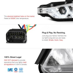 Μπροστινά Φανάρια Set Για Bmw 3 F30 / F31 11-15 3D Angel Eyes Χρωμίου H7/H7 Με Μοτέρ Sonar Μπροστινά Φανάρια Set Για Bmw 3 F30 / F31 11-15 3D Angel Eyes Χρωμίου H7/H7 Με Μοτέρ Sonar