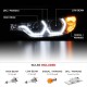 Μπροστινά Φανάρια Set Για Bmw 3 F30 / F31 11-15 3D Angel Eyes Χρωμίου H7/H7 Με Μοτέρ Sonar