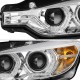 Μπροστινά Φανάρια Set Για Bmw 3 F30 / F31 11-15 3D Angel Eyes Χρωμίου H7/H7 Με Μοτέρ Sonar