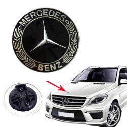 Σήμα Τάπα Καπό Για Mercedes-Benz 57mm Μαύρο
