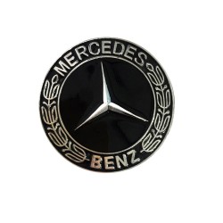 Σήμα Τάπα Καπό Για Mercedes-Benz 57mm Μαύρο