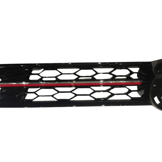 Μάσκα Για Vw Polo AW 17+ GTI Look Κυψελωτή Με Κόκκινο Σιρίτι 1 Τεμάχιο