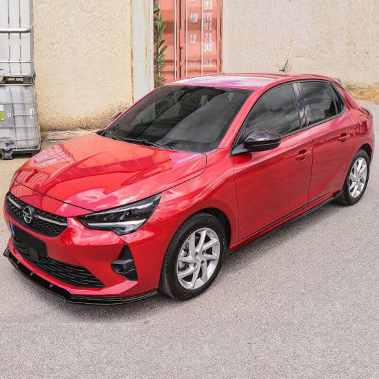 Πλαινά Μαρσπιέ Για Opel Corsa F 19+ Μαύρο Γυαλιστερό Από Abs Πλαστικό 2 Τεμάχια