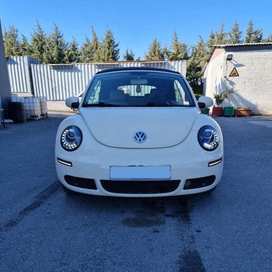 Μπροστινά Φανάρια Set Για Vw New Beetle 06-12 DRL Μαύρα H7 Με Μοτέρ Sonar