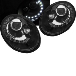Μπροστινά Φανάρια Set Για Vw New Beetle 06-12 DRL Μαύρα H7 Με Μοτέρ Sonar Μπροστινά Φανάρια Set Για Vw New Beetle 06-12 DRL Μαύρα H7 Με Μοτέρ Sonar