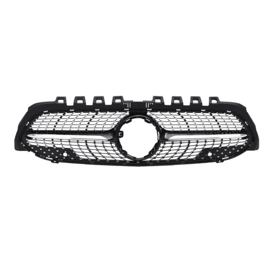 Μάσκα Για Mercedes-Benz A-Class W177 18+ Diamond Amg Look Μαύρο/Χρώμιο 1 Τεμάχιο