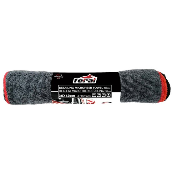 Πετσέτα Μicrofiber Feral Detailing Pro 38 x 40 cm Ρολό 3 Τεμάχια