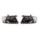 Μπροστινά Φανάρια Set Για Mitsubishi Pajero V60 00-06 Angel Eyes Μαύρα H7/H1 Manual Eagle Eyes