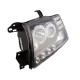 Μπροστινά Φανάρια Set Για Mitsubishi Pajero V60 00-06 Angel Eyes Μαύρα H7/H1 Manual Eagle Eyes