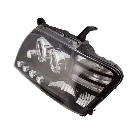 Μπροστινά Φανάρια Set Για Mitsubishi Pajero V60 00-06 Angel Eyes Μαύρα H7/H1 Manual Eagle Eyes