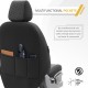 Καλύμματα Αυτοκινήτου Otom Attraction Design Universal Βαμβακερό Ύφασμα / Rachel Σετ Εμπρός / Πίσω 11 Τεμαχίων Μαύρο - Γκρι ATR-1301